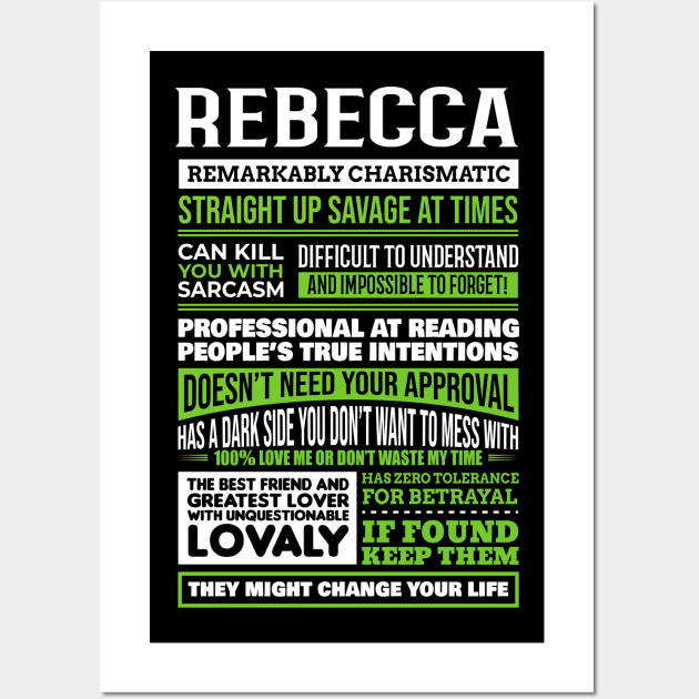 Rebecca Wall Art by Ban Guns Not Books- Typography fullcolor